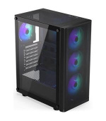 Endorfy skříň Ventum Ventum 200 ARGB 4× 120mm ARGB ventilátor, 2× USB 3.0, tvrzené sklo, černá