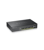 Zyxel GS2220-10HP,EU region,8-port GbE L2 PoE Switch with GbE Uplink (1 year NCC Pro pack license bundled)