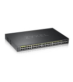 Zyxel GS2220-50HP,EU region,48-port GbE L2 PoE Switch with GbE Uplink (1 year NCC Pro pack license bundled)