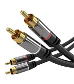 PremiumCord HQ stínený kabel 2x CINCH-2x CINCH M/M 5m