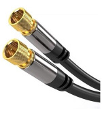 PremiumCord Satelitní antenní HQ kabel F male - F male (135 dB) 4x stíněný 5m