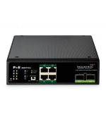 DIGITUS Industrial Gigabit Ethernet PoE+ Switch 4-port PoE + 2-port SFP, 802.3at, DIN rail