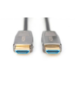 Digitus HDMI 2.1 AOC hybridní optický kabel,  Typ A M/M, 30m, UHD 8K@60Hz, CE, gold, bl