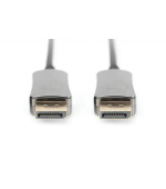 Digitus DisplayPort AOC hybridní připojovací kabel M/M, 20m, UHD 8K@60Hz, CE, zlato, bl