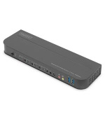 DIGITUS přepínač KVM, 4portový, 4K60Hz, 4 x DP vstup, 1 x DP / HDMI výstup