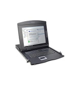DIGITUS Modulární konzole se 17" TFT (43,2 cm), 1 port KVM a touchpad, německá klávesnice
