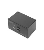 DIGITUS KVM přepínač, 2 porty, dva displeje, 4K, HDMI