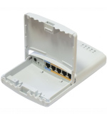 MikroTik RB750P-PB Atheros AR7241 CPU, 32MB RAM, 5xLAN (4x PoE-OUT), Outdoor, nap. adaptér, ROS L4, mont.set