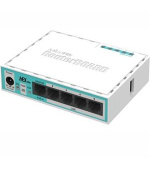 MikroTik RouterBOARD RB750r2, hEX lite, ROS L4, 5xLAN, montážní krabice, napájecí adaptér