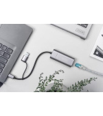 DIGITUS USB Type-C™ Gigabit Ethernet Adapter 2.5G, USB-C™ + USB A (USB3.1/3.0)
