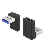 PremiumCord zahnutá 90° redukce USB-C Female na USB3.0 typ A Male