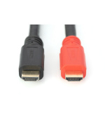 DIGITUS HDMI vysokorychlostní připojovací kabel s Ethernetem a zesilovačem signálu  10,0 m, Ultra HD 24p, CE, zlato, bl