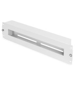 Digitus Držák na lištu DIN s krytem, 2U, 128 x 483 x 61 mm včetně lišty DIN, šedý (RAL 7035)