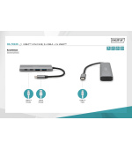 DIGITUS USB-C 4 Port HUB, 2x USB A + 2x USB-C