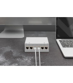 DIGITUS Modulární stolní patch panel, stíněný 6 portů, světle šedý