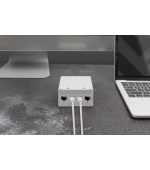 DIGITUS Modulární stolní patch panel, stíněný 4 porty, světle šedý