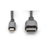Digitus 8K@60Hz, mini DP to DP; DP 1.4 Alu housing; Black; 2m
