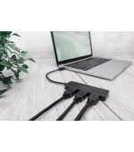 DIGITUS USB-C - 3x HDMI MST Video Hub DP 1.4, HDMI 2.0, 4K/60Hz