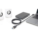 Digitus Připojovací kabel USB 3.1, C 90o úhlový k A M/M, 1,0 m, Gen2, 3A, 10 GB, verze 3.1, CE, bl