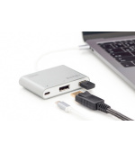 DIGITUS USB Type-C™ 4K DisplayPort Multiport Adapter, 3-Port