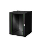 DIGITUS Nástěnná skříňka 16U, Unique Series 820x600x600 mm, barva černá (RAL 9005)