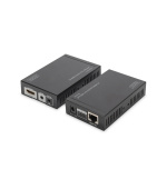 DIGITUS Sada 4K HDMI Extender, HDBaseT, UHD 4K * 2K @ 30 Hz 100 m přes síťový kabel (Cat 5E, 6, 7)