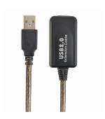 GEMBIRD CABLEXPERT Kabel USB 2.0 aktivní prodlužka, 10m, černá