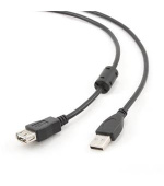 Kabel GEMBIRD USB A-A 3m 2.0 prodlužovací HQ s ferritovým jádrem
