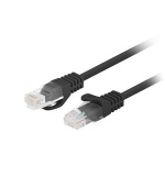 LANBERG Patch kabel CAT.5E UTP 0.25M černý Fluke Passed