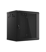 LANBERG Nástěnná jednodílná skříň 19”, 12U/600x450, (v rozloženém stavu), V2, černá (RAL9004)