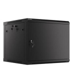 LANBERG RACK CABINET 19” WALL-MOUNT 9U/600X600 FOR SELF-ASSEMBLY WITH METAL DOOR BLACK   (FLAT PACK)