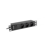 LANBERG POWER DISTRIBUTION UNIT (PDU) 10" LANBERG 1U 16A 2M 3X FRENCH OUTLETS BLACK