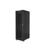 LANBERG Volně stojící skříň 19" 27U/800x1000 LCD síťované dveře černá (RAL9004)   (v rozloženém stavu)