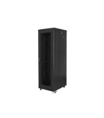 LANBERG Volně stojící skříň 19" 42U/800x800 (v rozloženém stavu) síťované dveře černá (RAL9004)