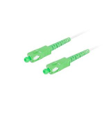 LANBERG optický patch cord SM SC/APC-SC/APC simplex 10m LSZH G657A2 průměr 3mm, barva bílá