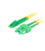 LANBERG optický patch cord SM SC/APC-LC/APC duplex 2m LSZH G657A1 průměr 3mm, barva žlutá
