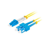 LANBERG optický patch cord SM SC/UPC-LC/UPC duplex 5m LSZH G657A1 průměr 3mm, barva žlutá