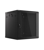 LANBERG Nástěnná jednodílná skříň 19", 12U/600x600 (v rozloženém stavu) černá (RAL9004)   V2