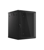 LANBERG Nástěnná jednodílná skříň 19", 15U/600x600 (v rozloženém stavu) černá (RAL9004)