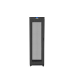 LANBERG Volně stojící skříň 19" 42U/600x1000 (v rozloženém stavu) síťované dveře LCD černá (RAL9004)