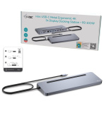 I-tec USB-C Metal Ergonomic 3x 4K Display Docking Station + Power Delivery 100 W