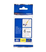 Brother - TZe-FX211,  bílá / černá, 6 mm,  s flexibilní páskou