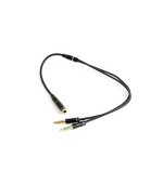 GEMBIRD CABLEXPERT Kabel rozdvojka jack 3,5mm (4 pólový) na 2x3,5mm F/M, kovové koncovky, 20cm, černý