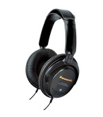 Panasonic RP-HTF295E-K, drátové sluchátka, přes hlavu, 3,5mm jack, 6,3mm jack, kabel 5m, černá