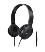 Panasonic RP-HF100ME-K, drátové sluchátka, přes hlavu, skládací, 3,5mm jack, mikrofon, kabel 1,2m, černá