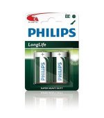 Philips baterie C LongLife zinkochloridová - 2ks, blister