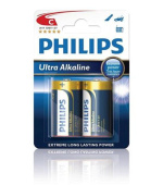 Philips baterie C ExtremeLife+, alkalická - 2ks