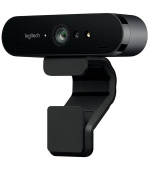 Logitech webkamera BRIO 4K, 5x zoom, RightLight™ 3 s HDR, IR senzor, černá