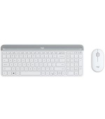 Logitech klávesnice s myší Wireless Combo Slim MK470 US - bílá