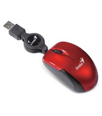 GENIUS Micro Traveler V2/ drátová/ 1200 dpi/ USB/ červená